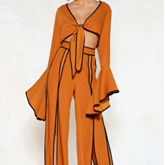Nasty Gal Pants - Orange Top and Pants set Nasty Gal